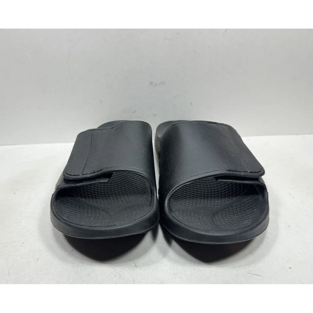 OOFOS OOahh Sport Flex Sandal Black Matte Men's Size 16 Slides